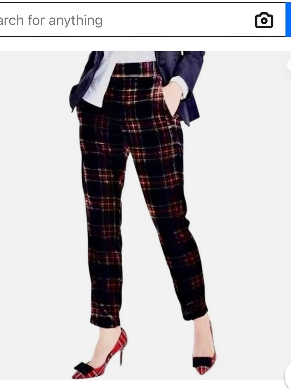 JCrew holiday Tartan Plaid Straight-Leg Pants -